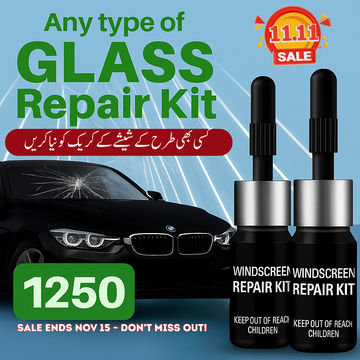 Windshield Automotive Glass Crack Nano Repair Fluid Kit – Quick & Easy DIY Solution for any type of Glass