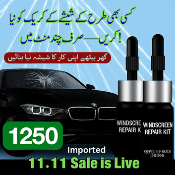 Windshield Automotive Glass Crack Nano Repair Fluid Kit – Quick & Easy DIY Solution for any type of Glass